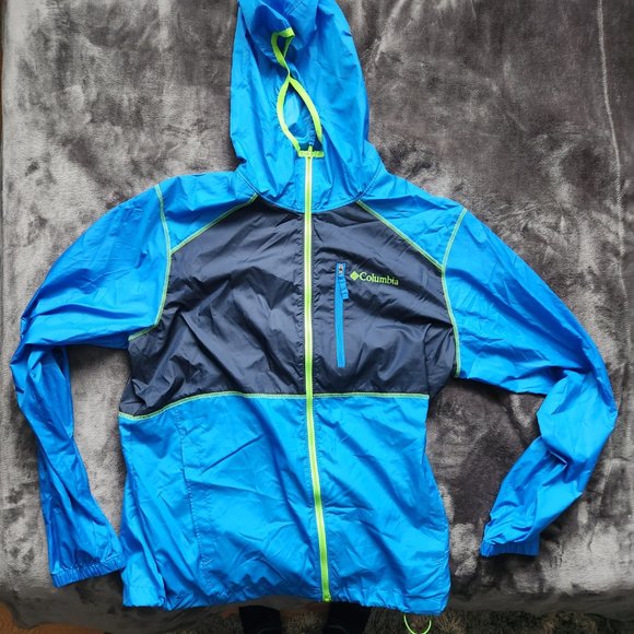 Columbia  Blue Rain Jacket Size Medium Mens - Picture 1 of 4